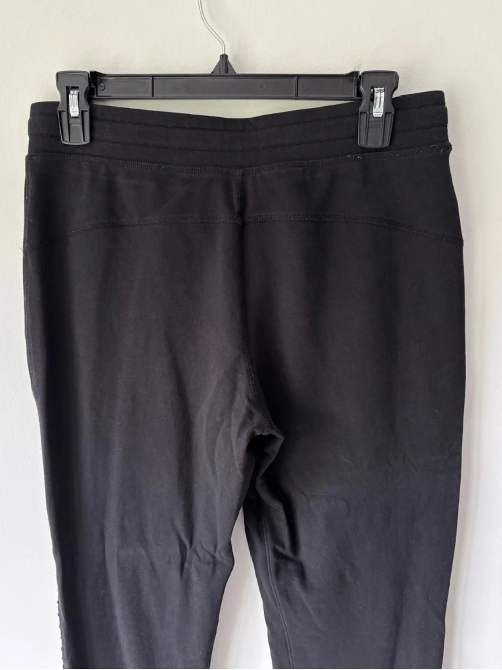 Alo Yoga Black Urban Moto Sweatpants Ribbed Joggers Drawstring Waist Athleisure